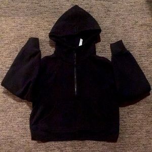 black lululemon scuba oversized half zip hoodie
